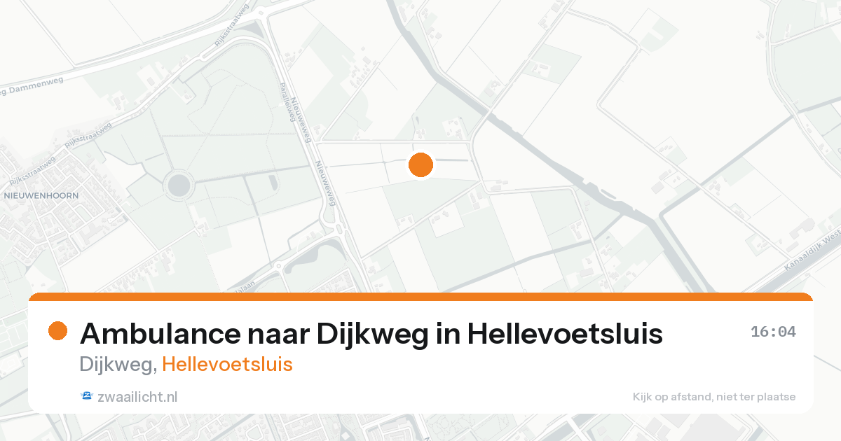 Ambulance naar Dijkweg in Hellevoetsluis — 15 jul 2026