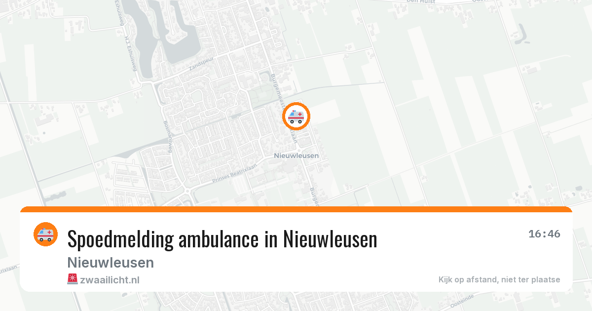Spoedmelding ambulance in Nieuwleusen — 27 apr 2026