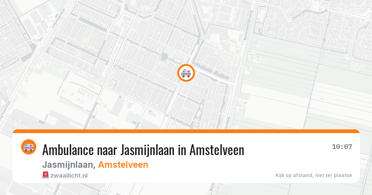 Ambulance naar Jasmijnlaan in Amstelveen — 7 aug 2026