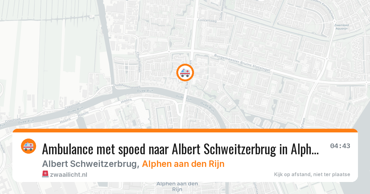 Ambulance met spoed naar Albert Schweitzerbrug in Alphen aan den Rijn — 18 jan 2026