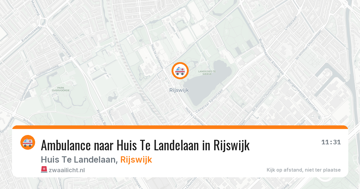 Ambulance naar Huis Te Landelaan in Rijswijk — 14 aug 2026