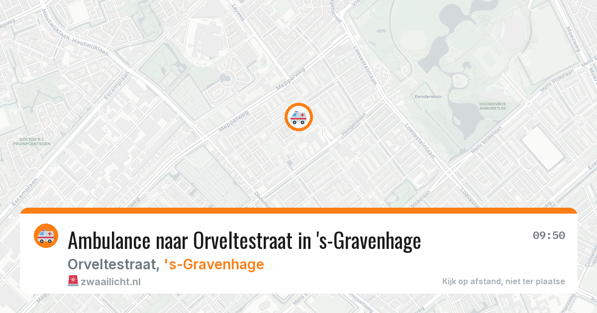 Ambulance naar Orveltestraat in 's-Gravenhage — 16 jun 2026