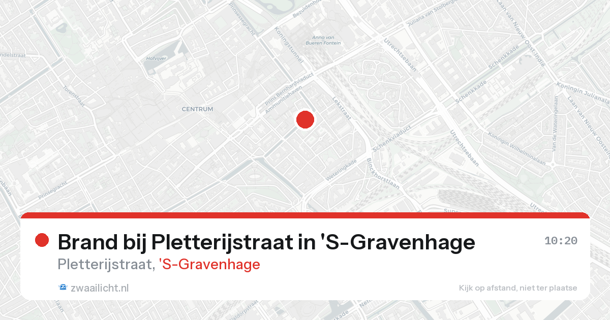 Brand bij Pletterijstraat in 'S-Gravenhage — 26 aug 2026