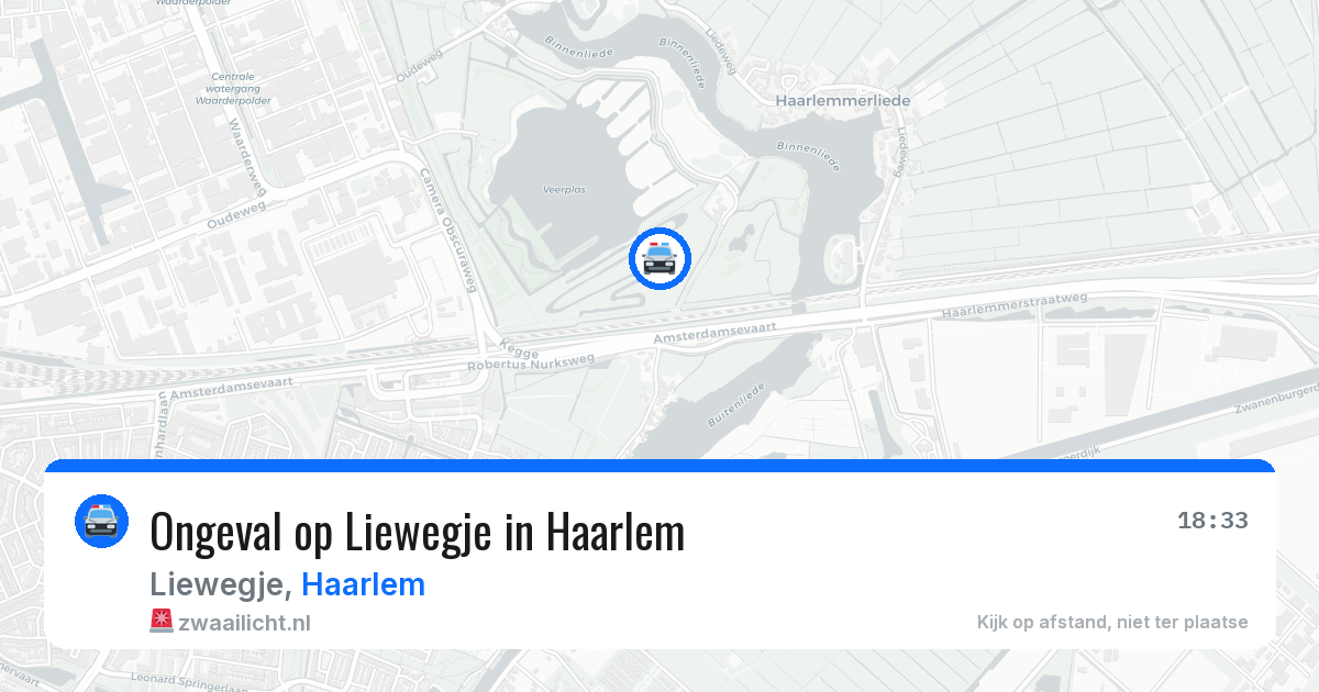 Ongeval op Liewegje in Haarlem — 13 jun 2026