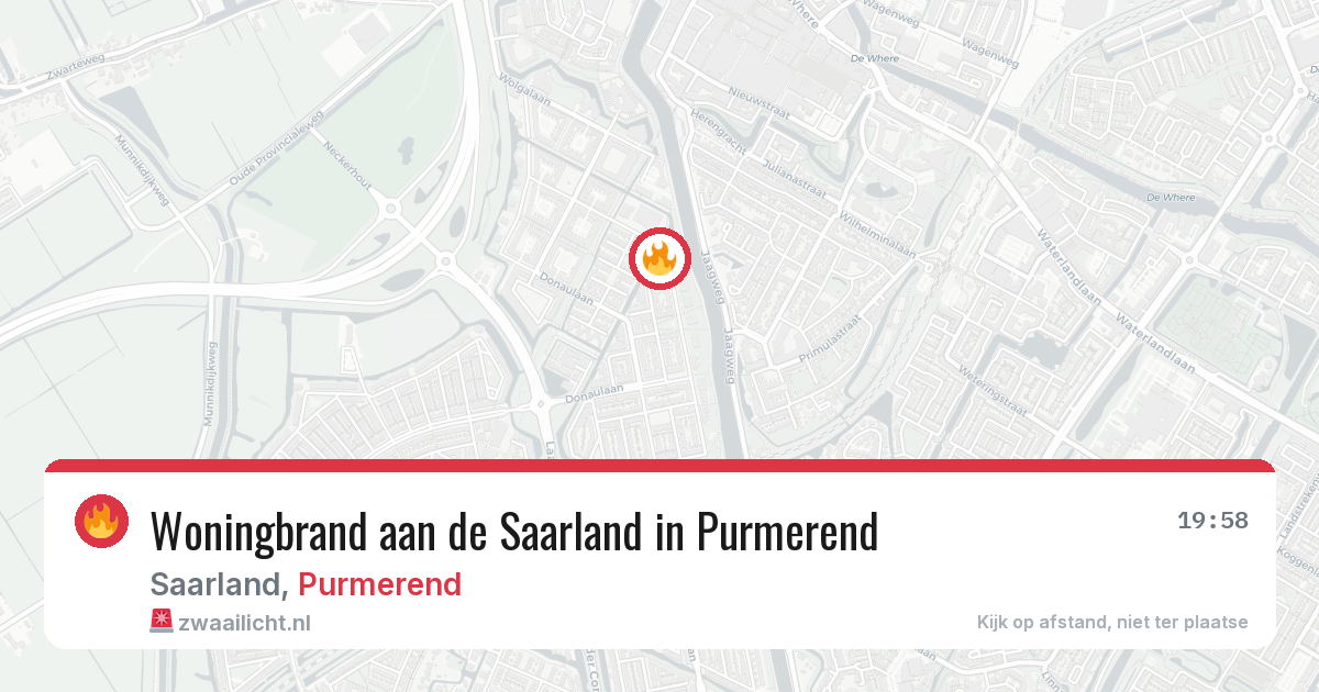 Woningbrand aan de Saarland in Purmerend — 1 mrt 2026
