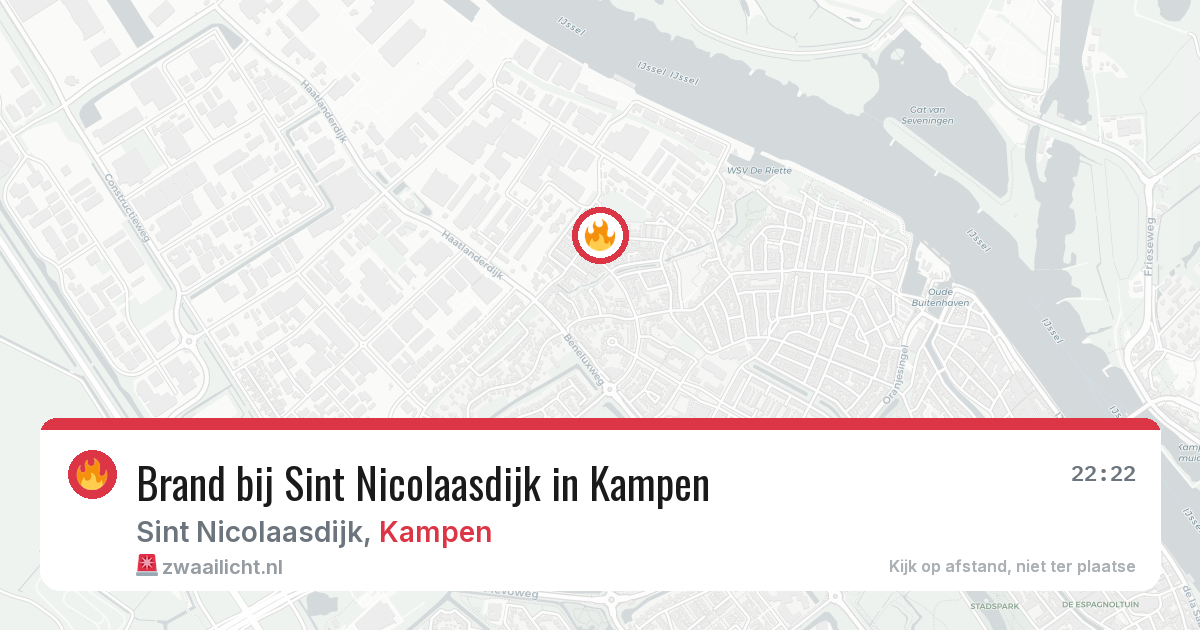 Brand bij Sint Nicolaasdijk in Kampen — 11 jul 2026