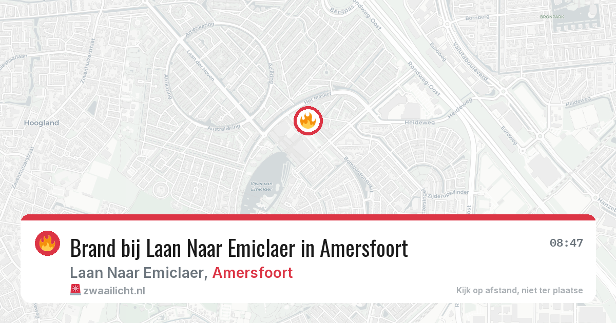 Brand bij Laan Naar Emiclaer in Amersfoort — 21 jun 2026