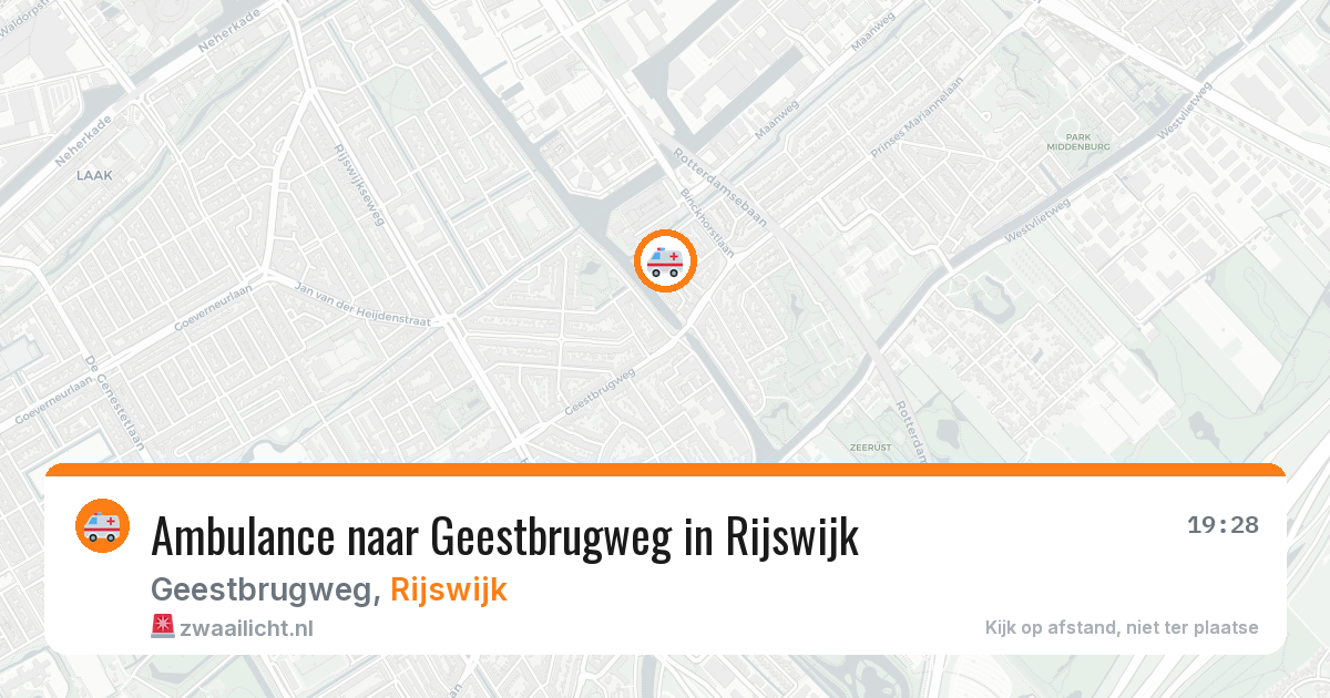 Ambulance naar Geestbrugweg in Rijswijk — 2 jun 2026