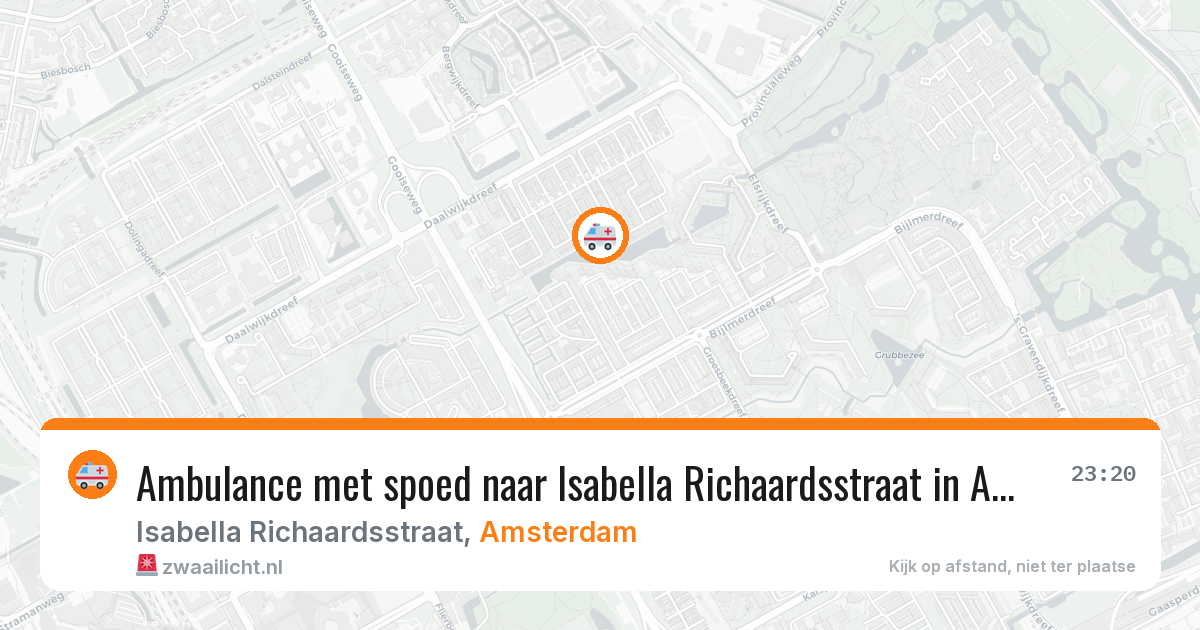 Ambulance met spoed naar Isabella Richaardsstraat in Amsterdam — 1 aug 2026