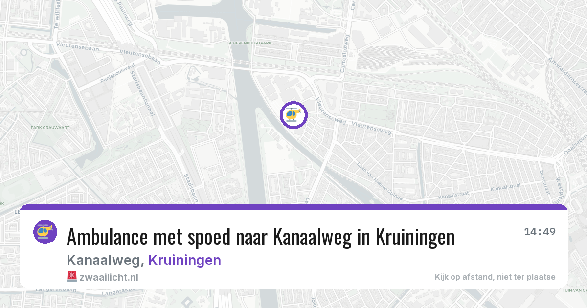 Ambulance met spoed naar Kanaalweg in Kruiningen — 27 jul 2026