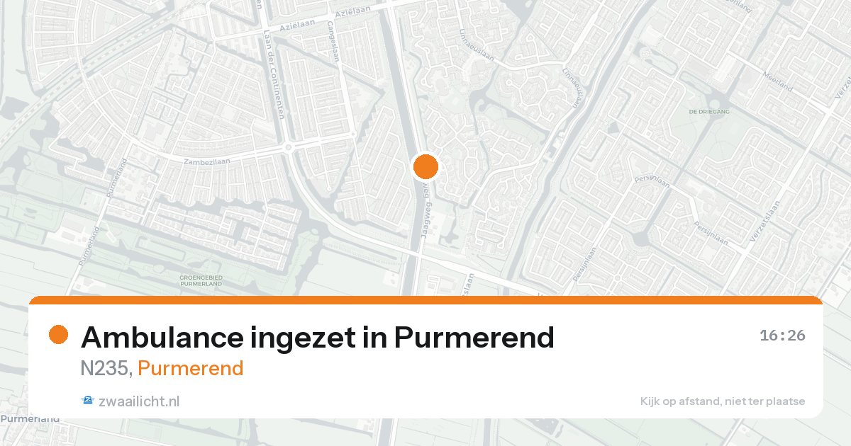 Ambulance ingezet in Purmerend — 18 aug 2026