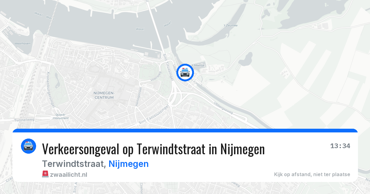 Verkeersongeval op Terwindtstraat in Nijmegen — 19 jun 2026