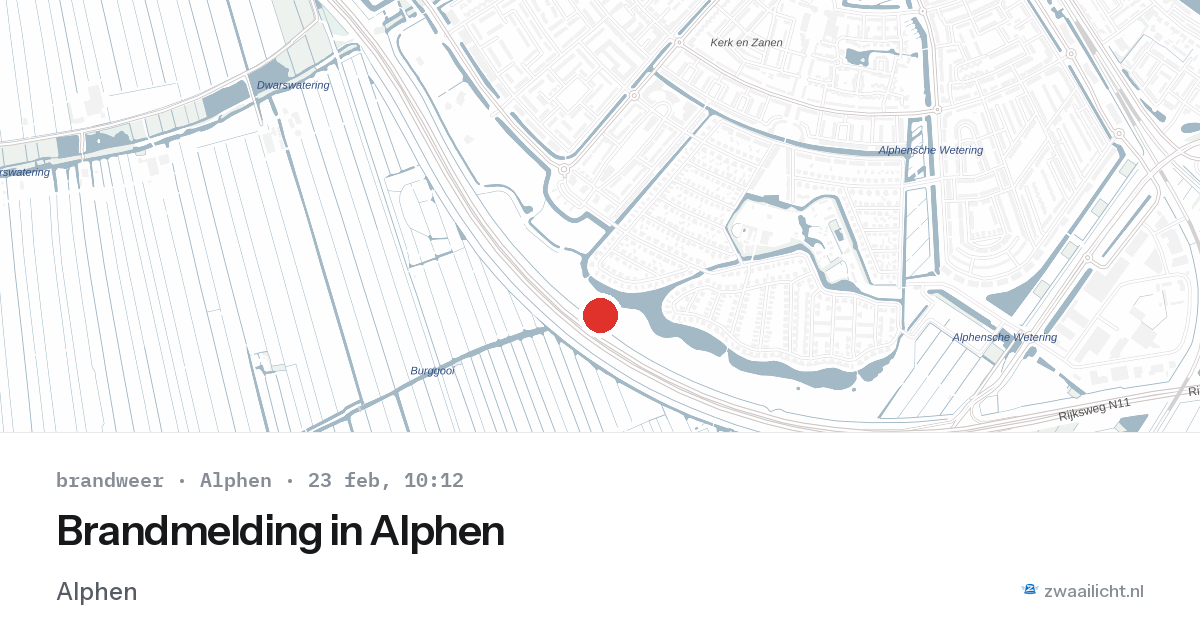 Brandmelding in Alphen — 23 feb 2026