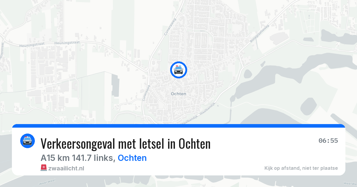 Verkeersongeval met letsel in Ochten — 13 jul 2026