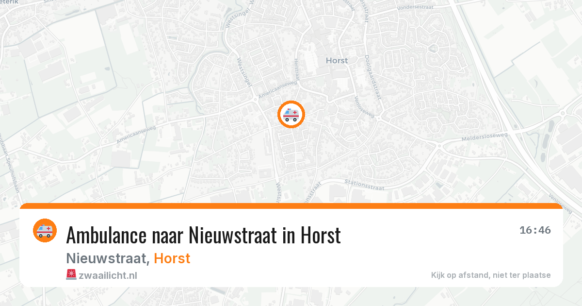 Ambulance naar Nieuwstraat in Horst — 14 aug 2026