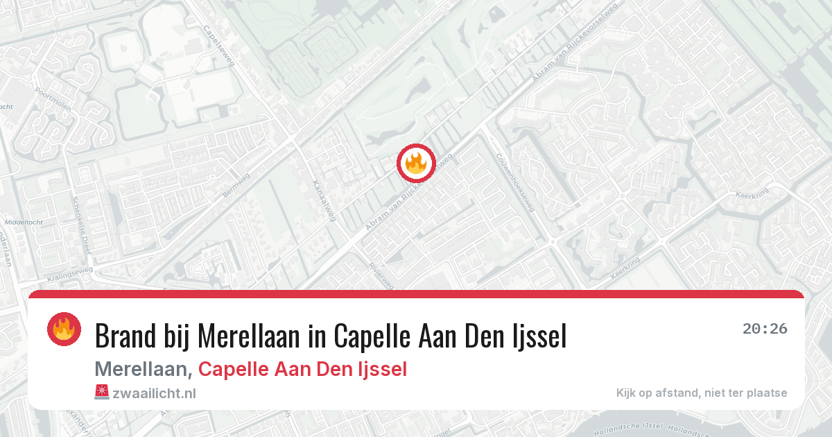 Brand bij Merellaan in Capelle Aan Den Ijssel — 25 jun 2026