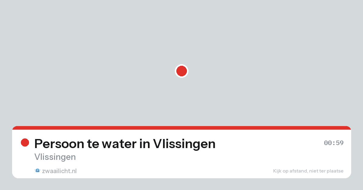 Persoon te water in Vlissingen — 25 aug 2026