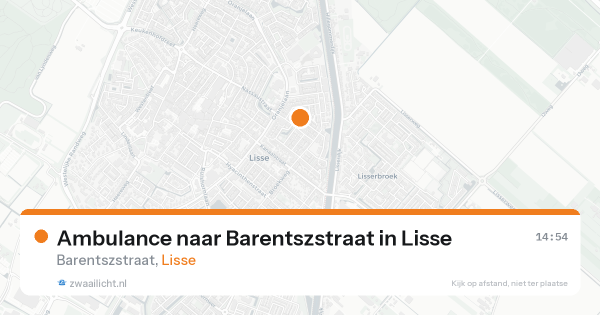 Ambulance naar Barentszstraat in Lisse — 24 aug 2026