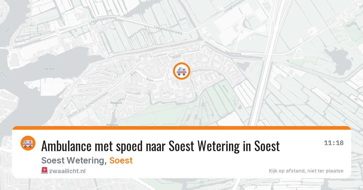 Ambulance met spoed naar Soest Wetering in Soest — 9 mei 2026