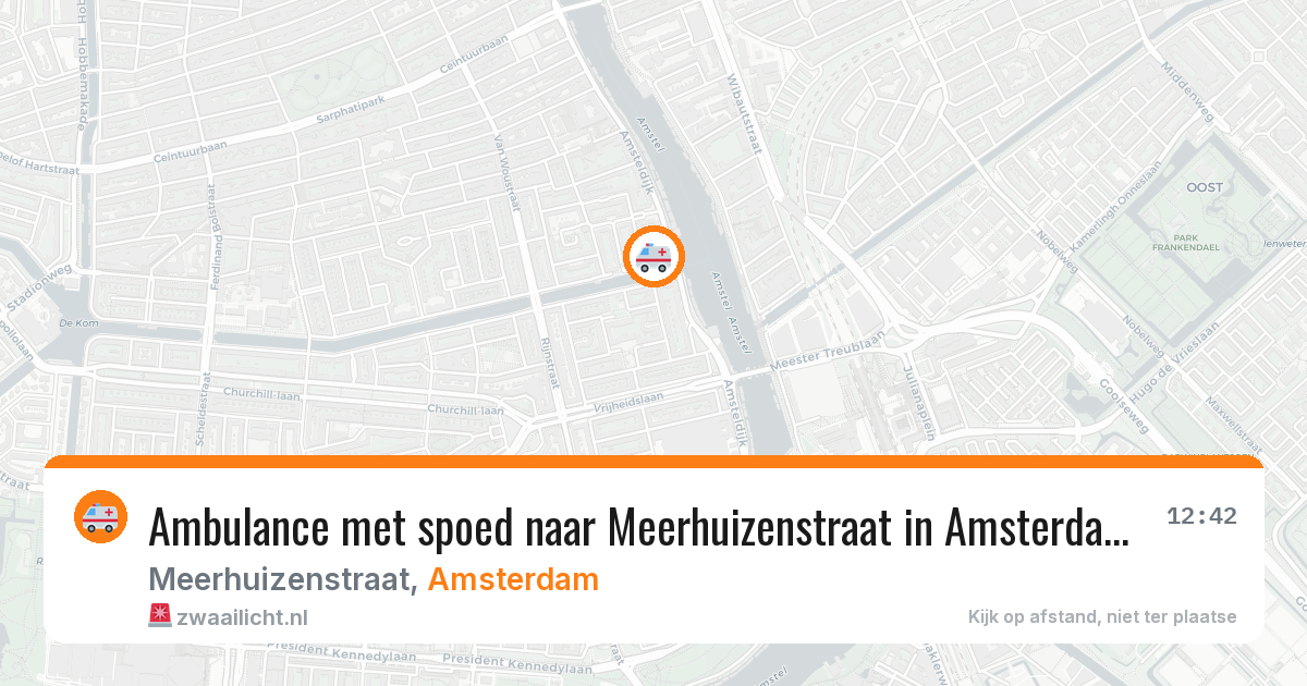 Ambulance met spoed naar Meerhuizenstraat in Amsterdam — 28 jun 2026