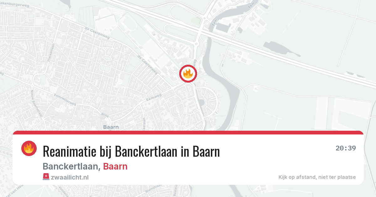 Reanimatie bij Banckertlaan in Baarn — 18 jun 2026