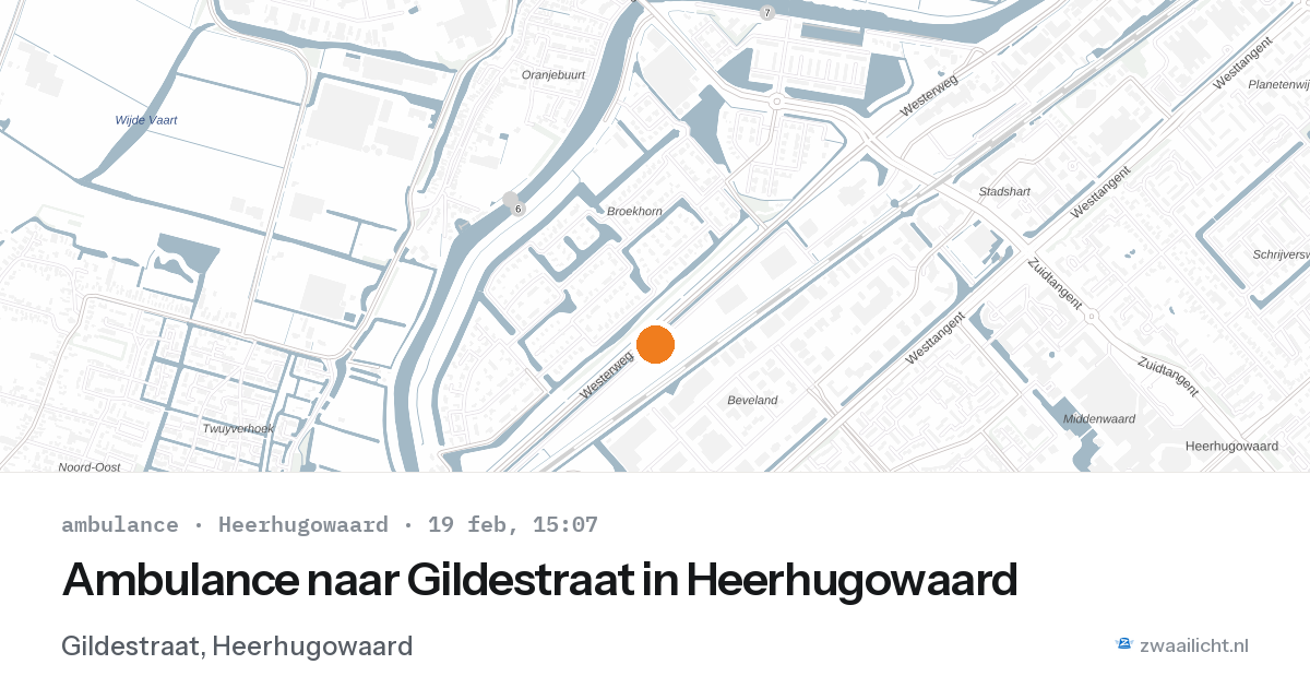 Ambulance naar Gildestraat in Heerhugowaard — 19 feb 2026