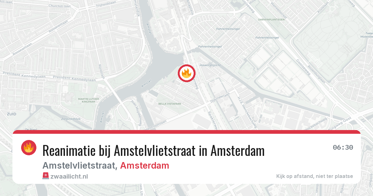 Reanimatie bij Amstelvlietstraat in Amsterdam — 8 jun 2026