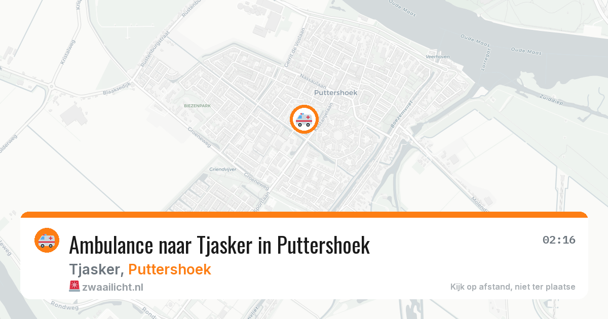 Ambulance naar Tjasker in Puttershoek — 7 jul 2026