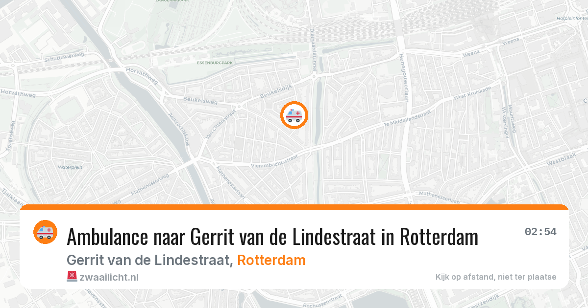 Ambulance naar Gerrit van de Lindestraat in Rotterdam — 30 jun 2026