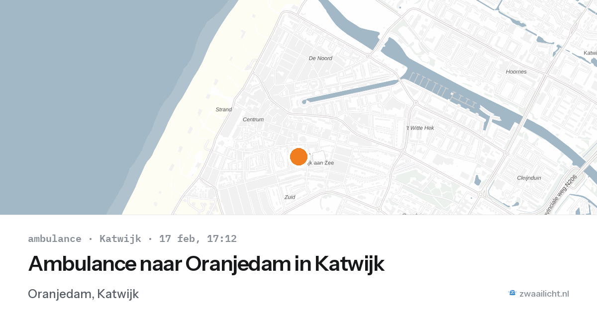 Ambulance naar Oranjedam in Katwijk — 17 feb 2026
