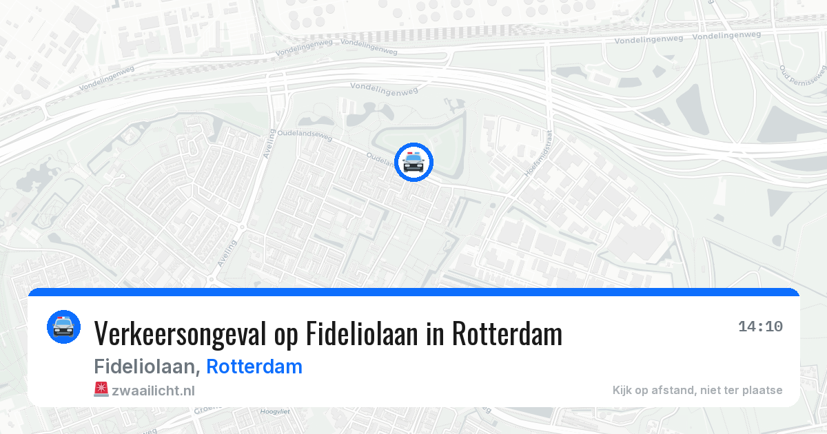Verkeersongeval op Fideliolaan in Rotterdam — 15 jul 2026
