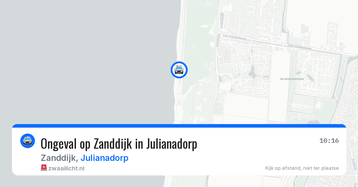 Ongeval op Zanddijk in Julianadorp — 25 jun 2026
