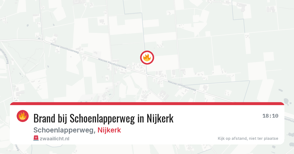 Brand bij Schoenlapperweg in Nijkerk — 30 jun 2026