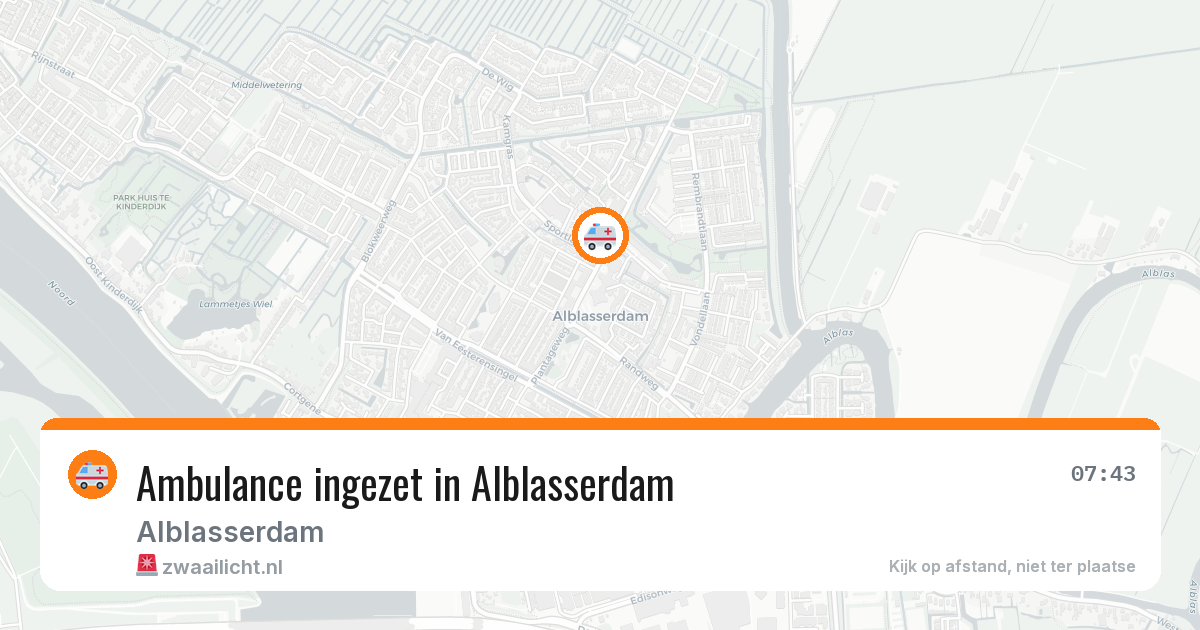 Ambulance ingezet in Alblasserdam — 2 apr 2026