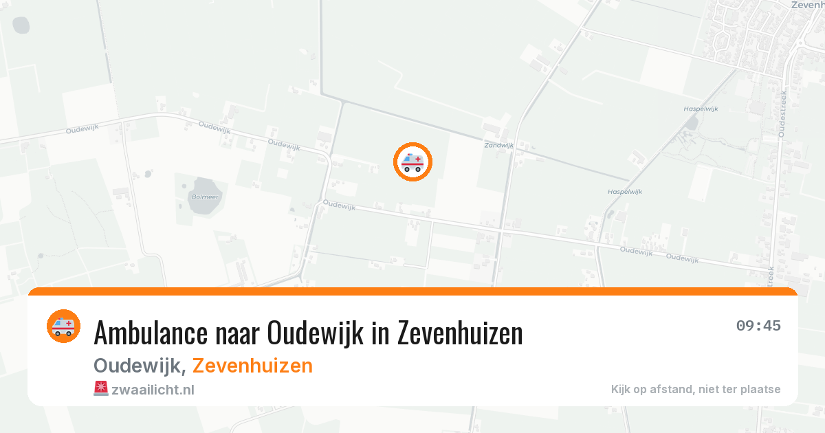 Ambulance naar Oudewijk in Zevenhuizen — 2 jul 2026