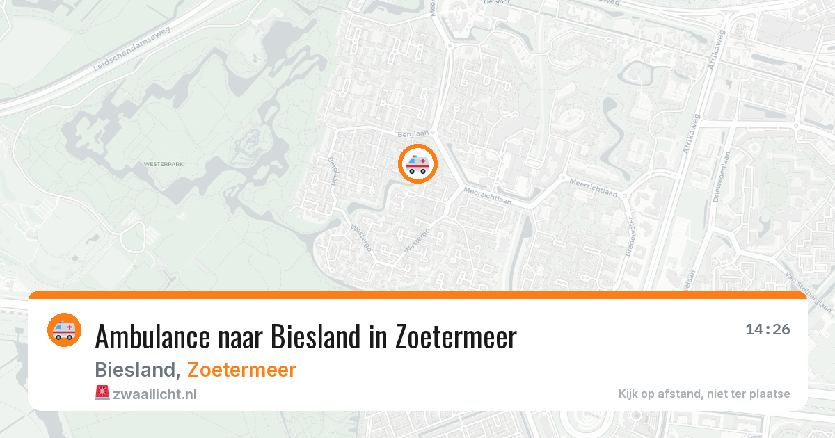 Ambulance naar Biesland in Zoetermeer — 23 jun 2026