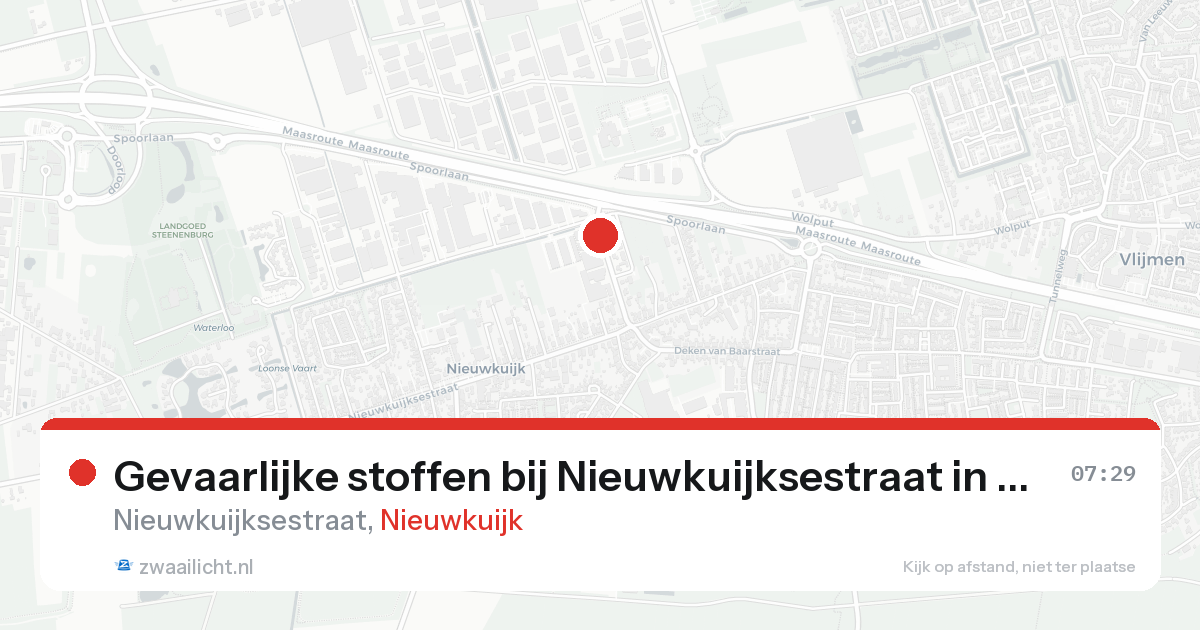 Gevaarlijke stoffen bij Nieuwkuijksestraat in Nieuwkuijk — 5 aug 2026
