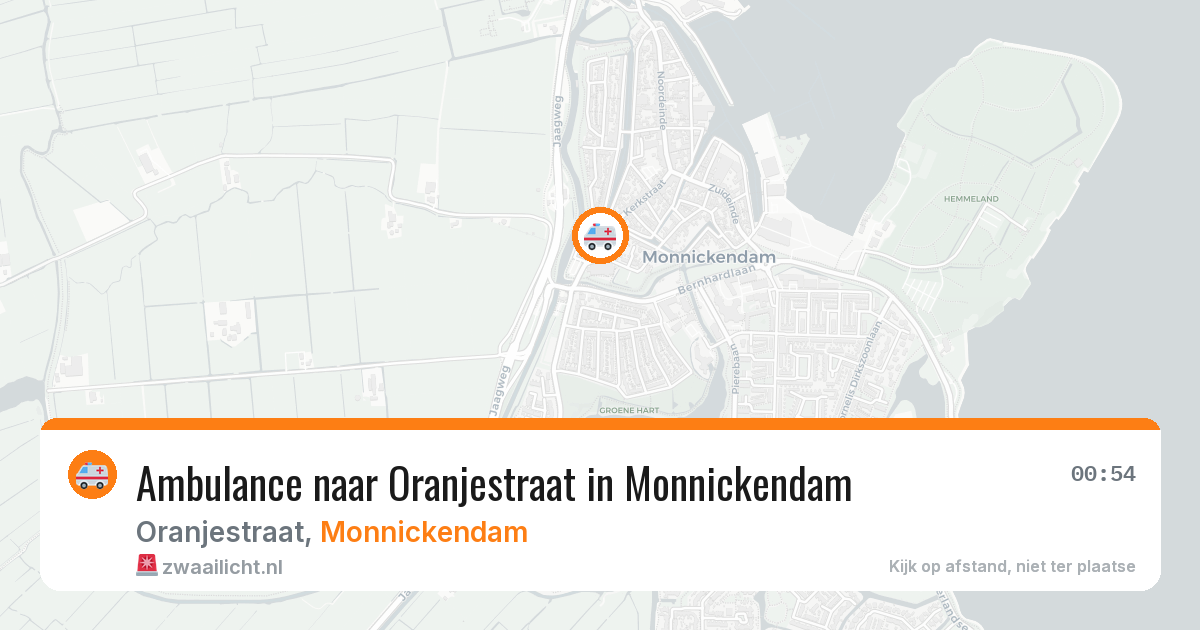 Ambulance naar Oranjestraat in Monnickendam — 2 aug 2026
