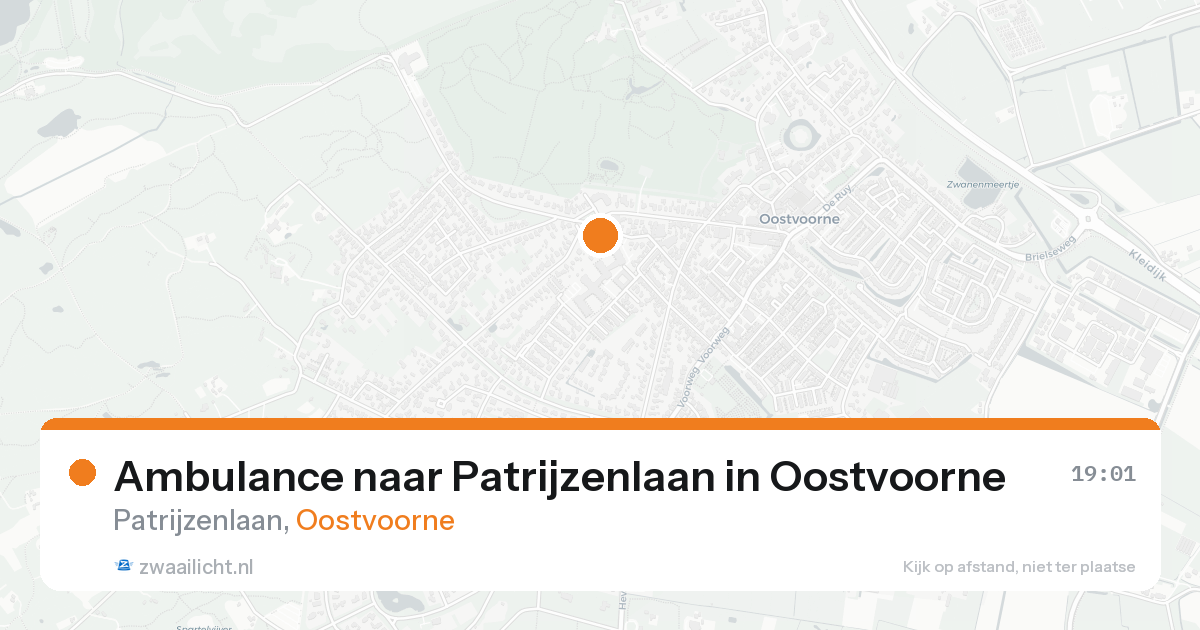 Ambulance naar Patrijzenlaan in Oostvoorne — 18 aug 2026