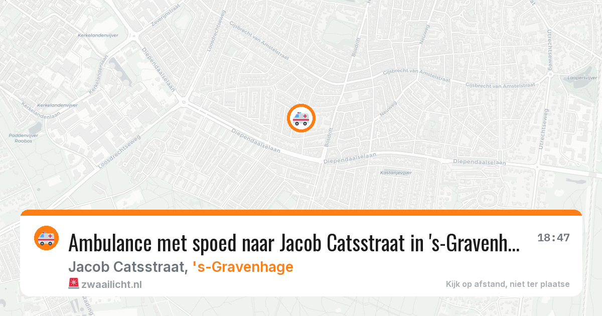 Ambulance met spoed naar Jacob Catsstraat in 's-Gravenhage — 4 apr 2026