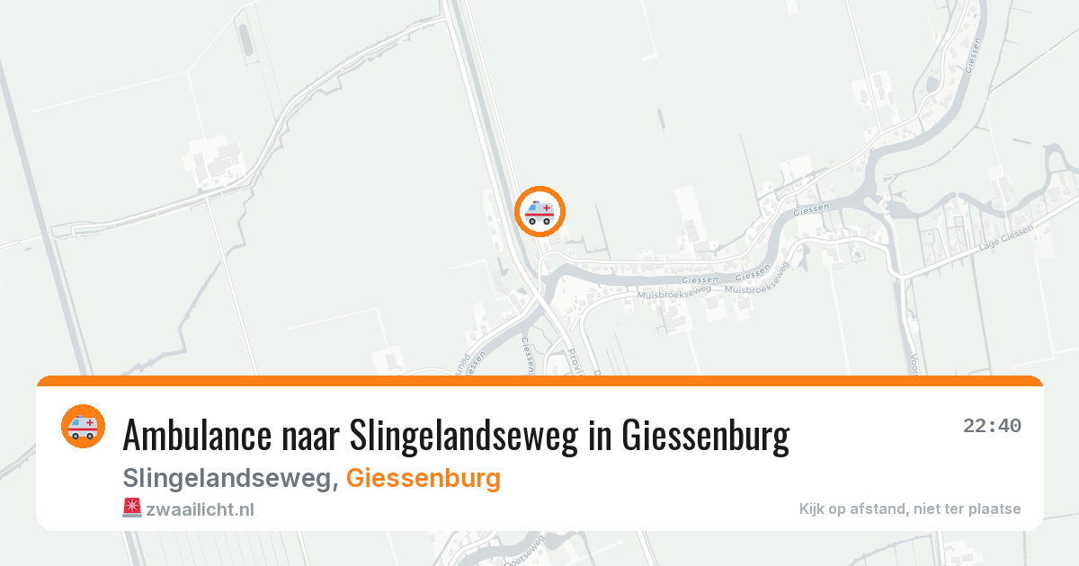 Ambulance naar Slingelandseweg in Giessenburg — 23 mrt 2026