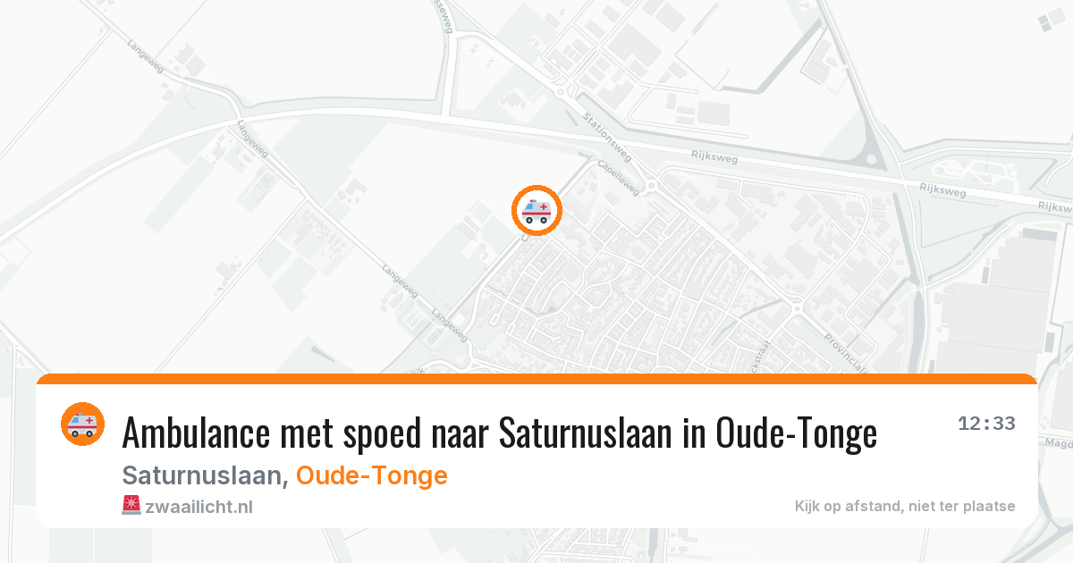 Ambulance met spoed naar Saturnuslaan in Oude-Tonge — 7 aug 2026