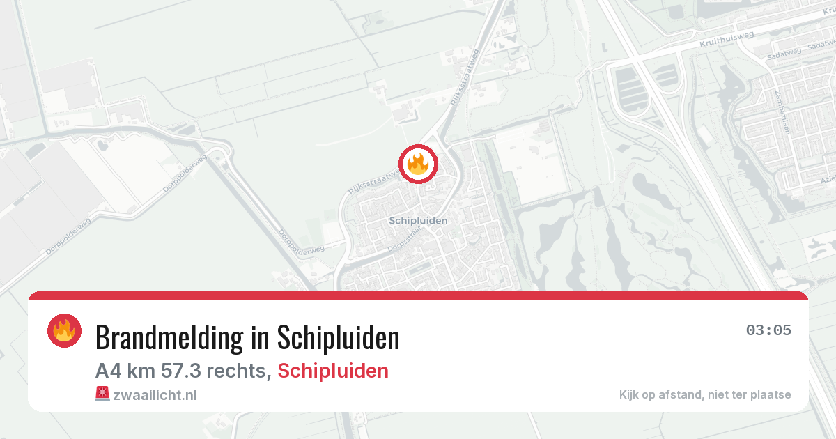 Brandmelding in Schipluiden — 18 mrt 2026