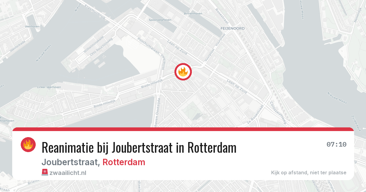 Reanimatie bij Joubertstraat in Rotterdam — 7 jul 2026