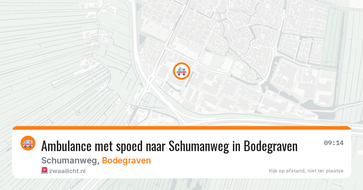 Ambulance met spoed naar Schumanweg in Bodegraven — 23 jul 2026