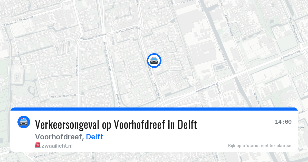 Verkeersongeval op Voorhofdreef in Delft — 5 jul 2026