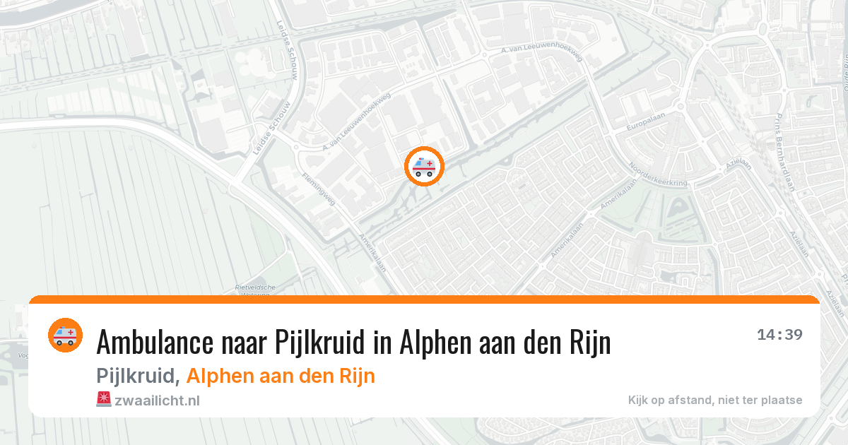 Ambulance naar Pijlkruid in Alphen aan den Rijn — 13 jul 2026