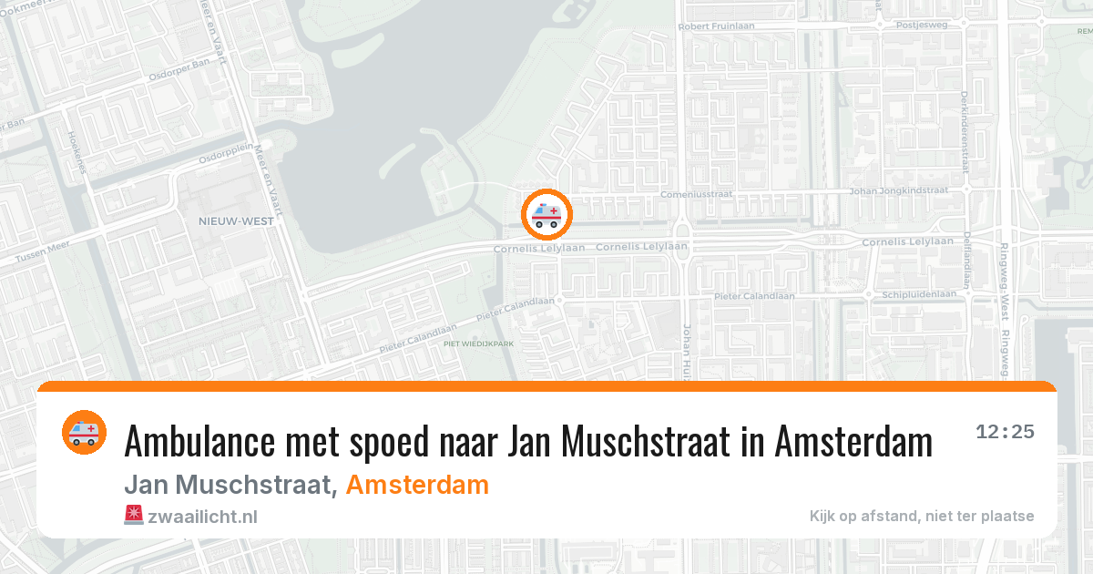 Ambulance met spoed naar Jan Muschstraat in Amsterdam — 18 mei 2026