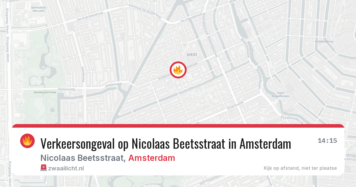 Verkeersongeval op Nicolaas Beetsstraat in Amsterdam — 8 jul 2026