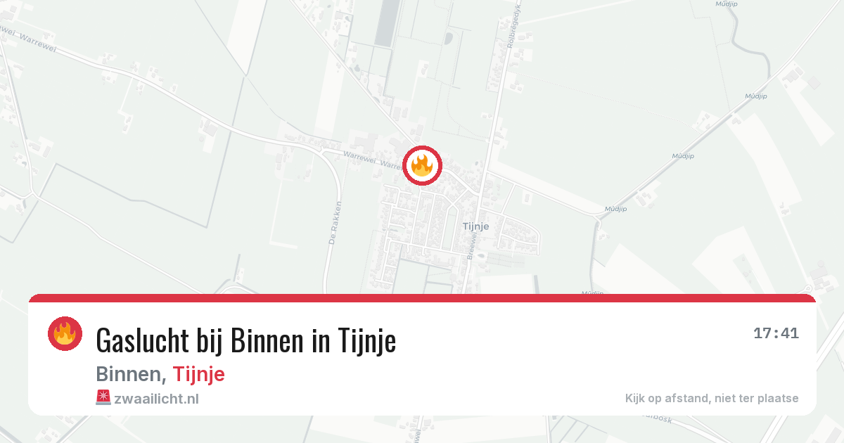 Gaslucht bij Binnen in Tijnje — 6 apr 2026